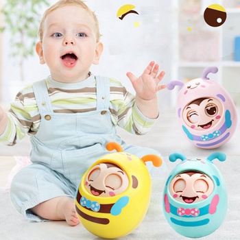 Funny Baby 0-12 Months Puzzle Newborn Rattle Teether Baby Hand Holding Teether Toy Cartoon Tumbler Toy For Newborns Gift